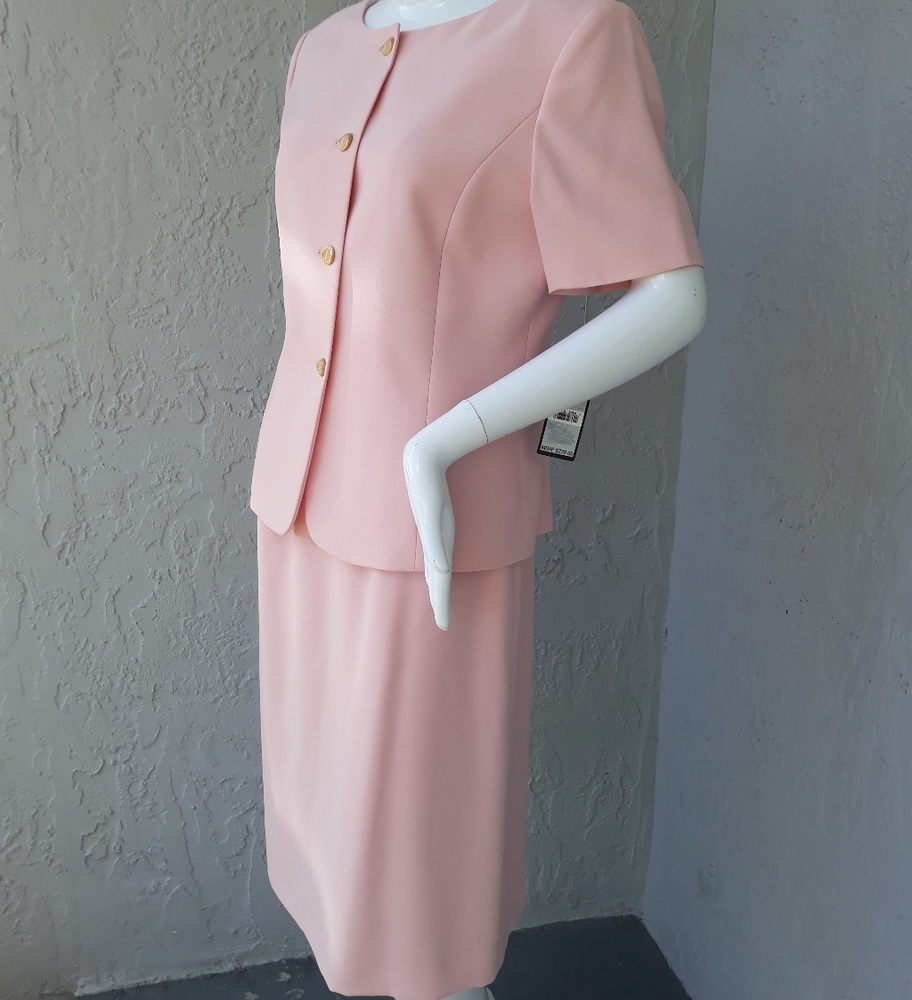 Kasper ASL Light Pink Skirt Set